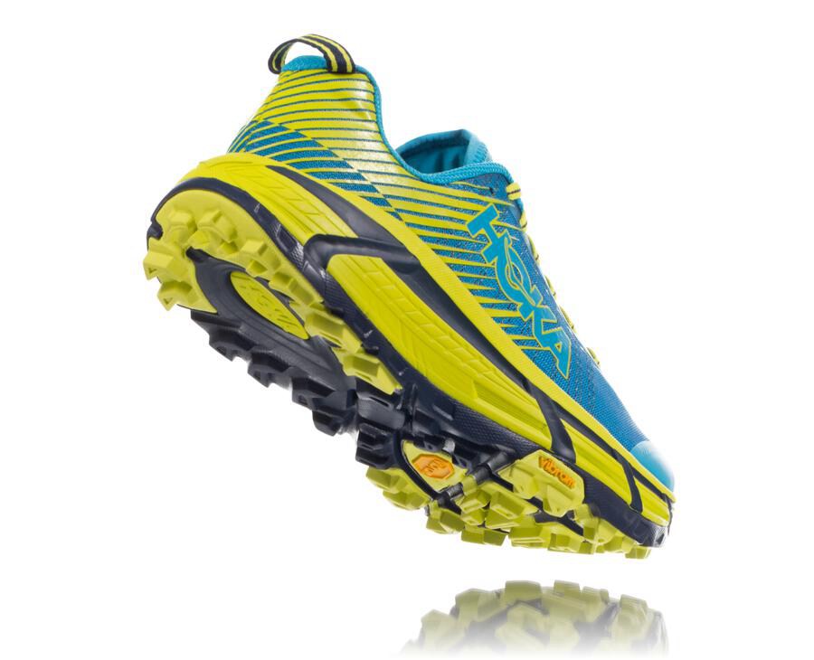 Chaussure Trail Hoka One One Evo Mafate 2 Homme - Bleu/Vert - NWM-018546